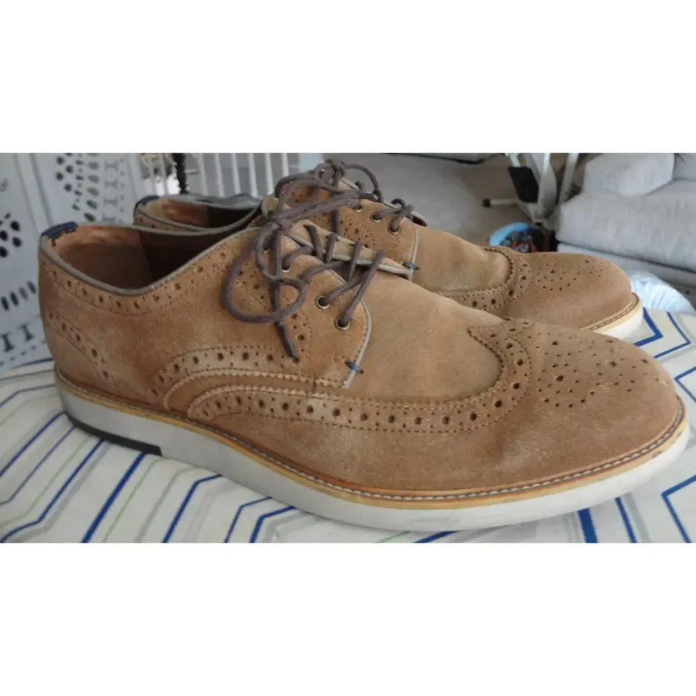 Blake Mckay Carson Tan Suede Sneaker Oxfords Wingtip Men 10.5 D Business Casual